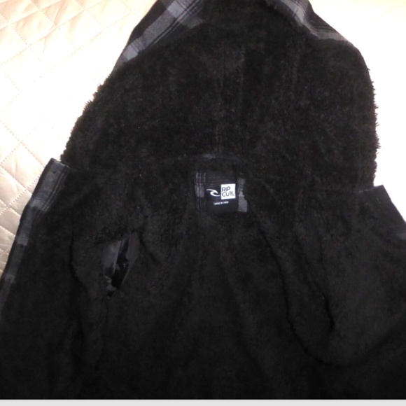🎈FINAL Sale CURL HAYWARD HOODED SHERPA LINED COTTON FLANNEL SHIRT JACKET NEW - Picture 9 of 13